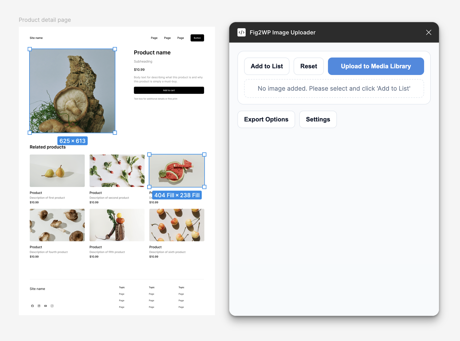 Selected layers in Figma canvas